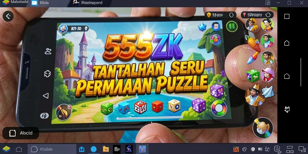 Tampilan gameplay penuh tantangan dalam 555ZK