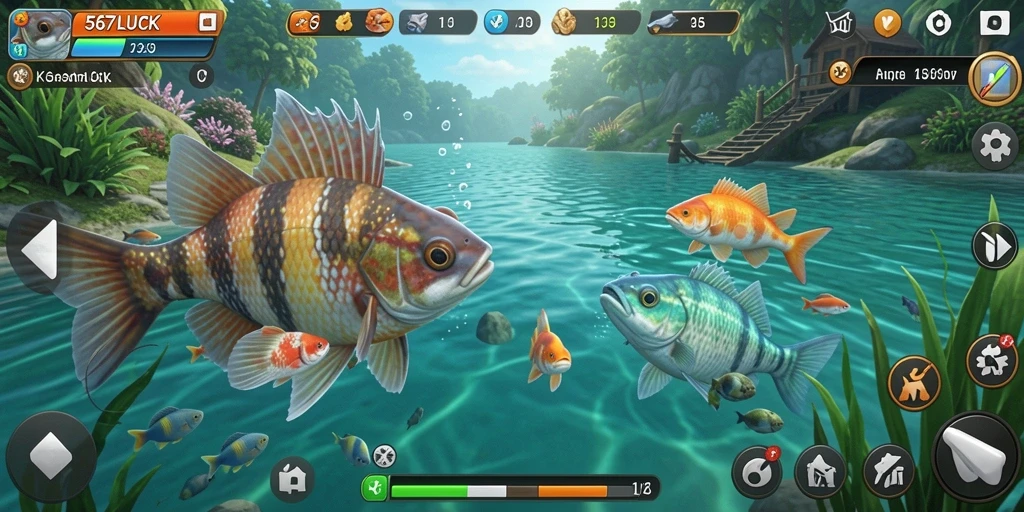 Screenshot gameplay 567LUCK menampilkan aksi menarik saat memancing.