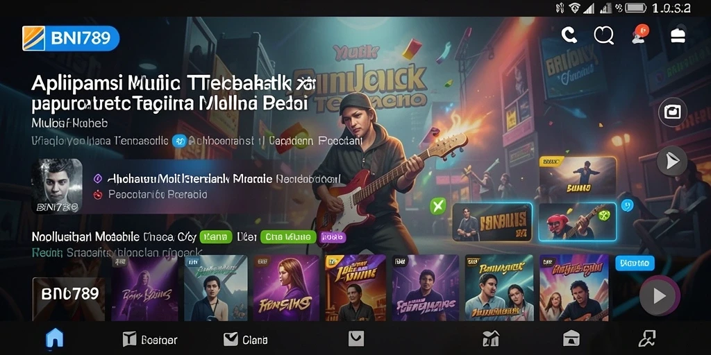 Tampilan gameplay musik BNI789 yang menarik dan interaktif.
