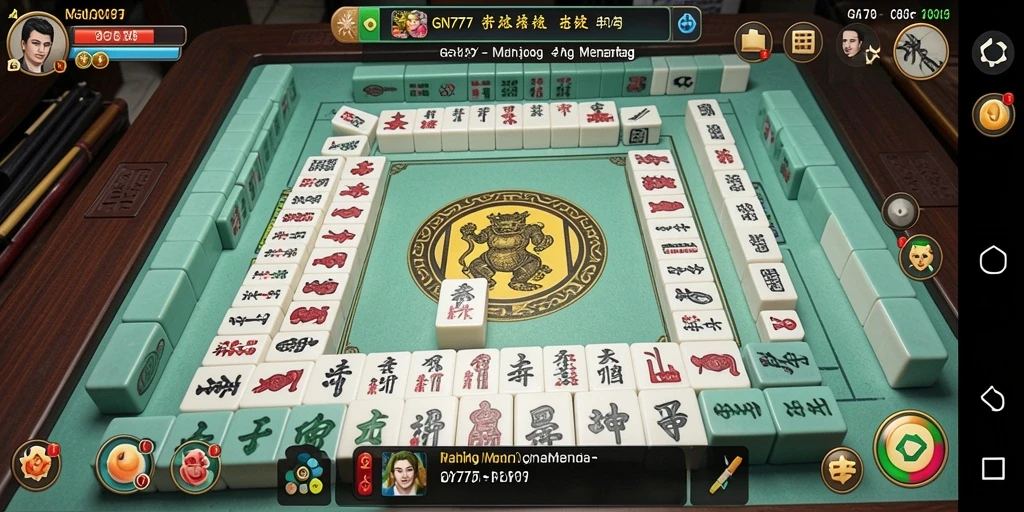 Screenshot gameplay GN777 menampilkan aksi seru permainan Mahjong.