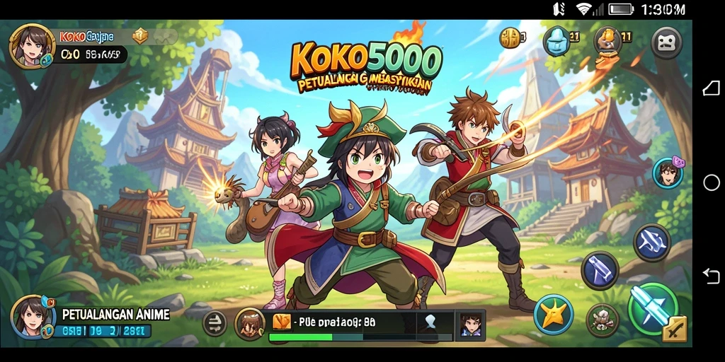 Screenshot gameplay KOKO5000 menampilkan aksi seru dalam dunia Anime.