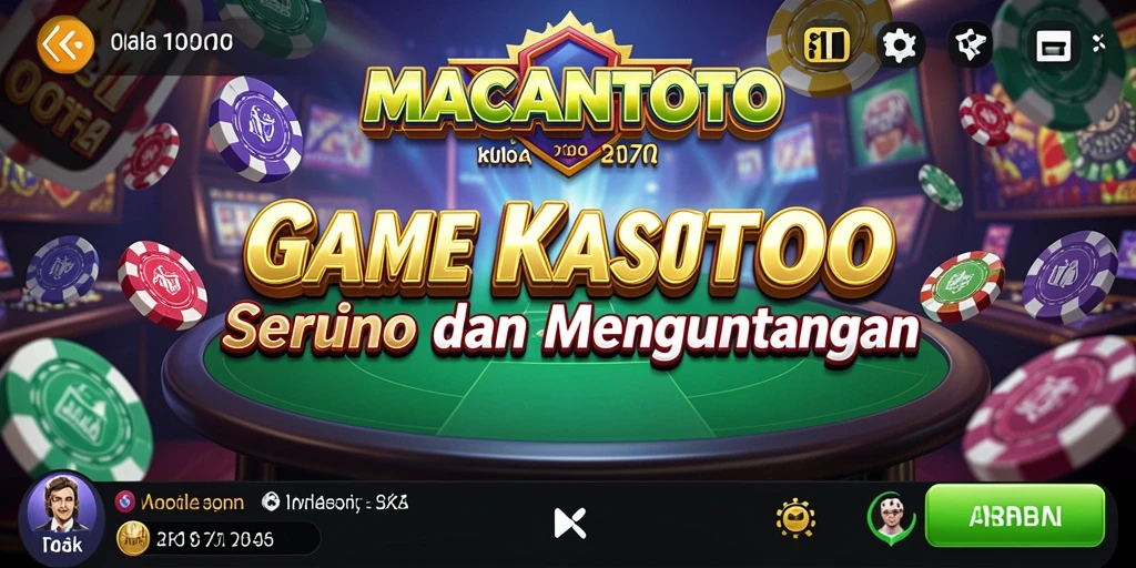 Tampilan gameplay <strong>MACANTOTO</strong> yang menarik dan seru saat bermain Kasino.