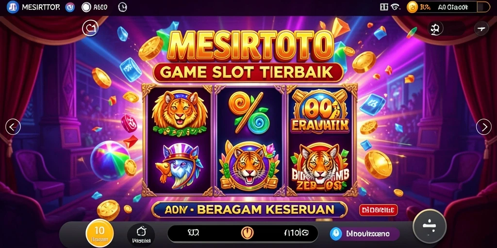 Screenshot gameplay MESIRTOTO menunjukkan aksi putaran Slot yang seru.