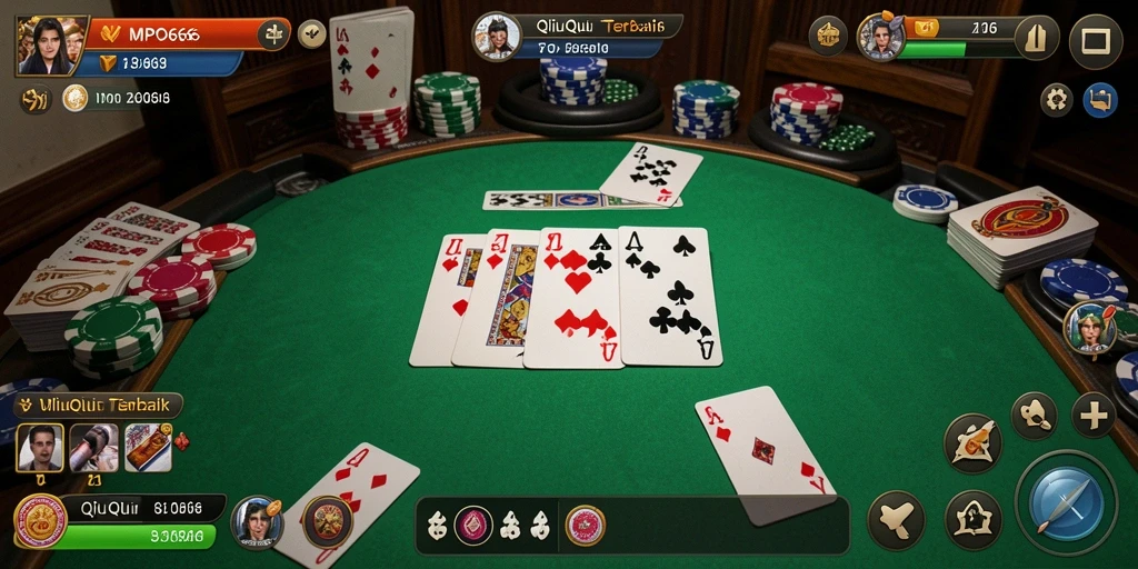 Tampilan screenshot utama MPO666 menampilkan suasana seru permainan QiuQiu.