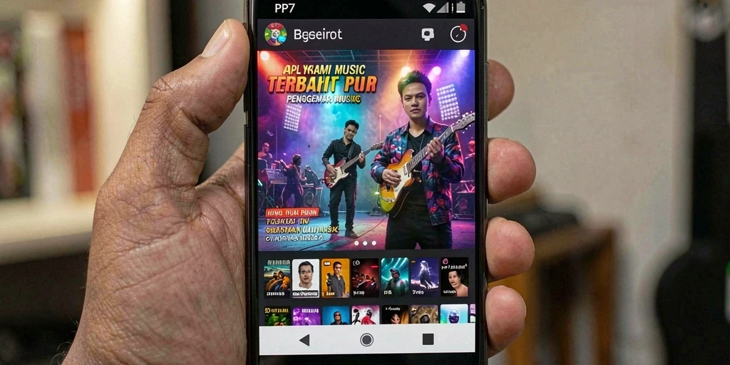 Tampilan gameplay aplikasi musik PP7 yang menarik dengan antarmuka intuitif.