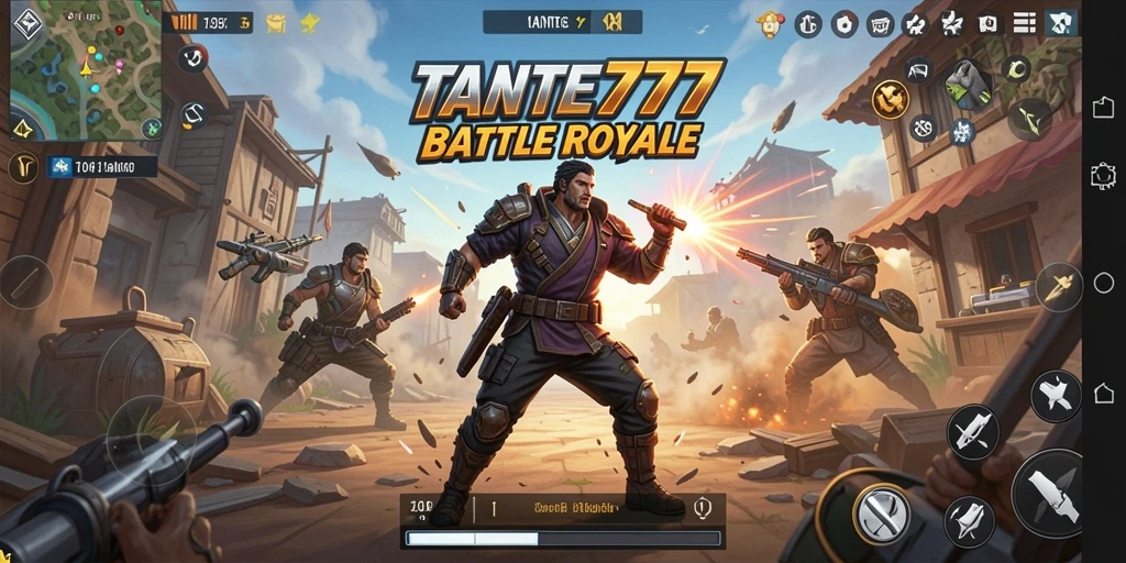 Gameplay seru TANTE777 dalam aksi Battle Royale.
