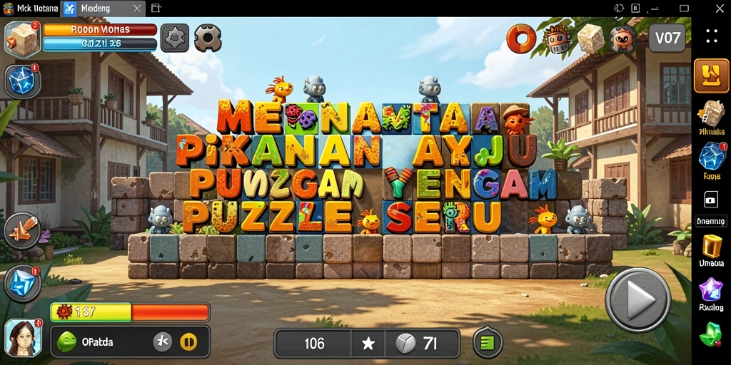 Tampilan gameplay V07 yang seru dan menantang untuk dipecahkan.